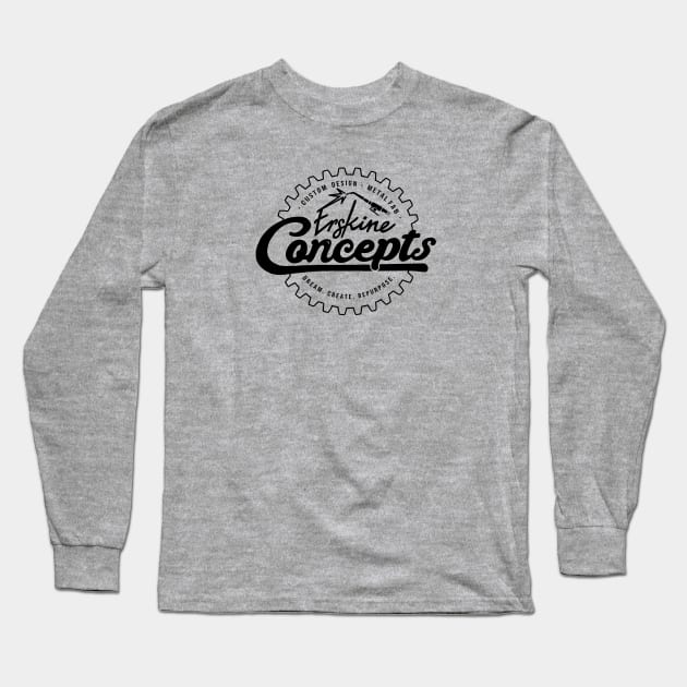 EC Tee - black logo Long Sleeve T-Shirt by ErskineConcepts